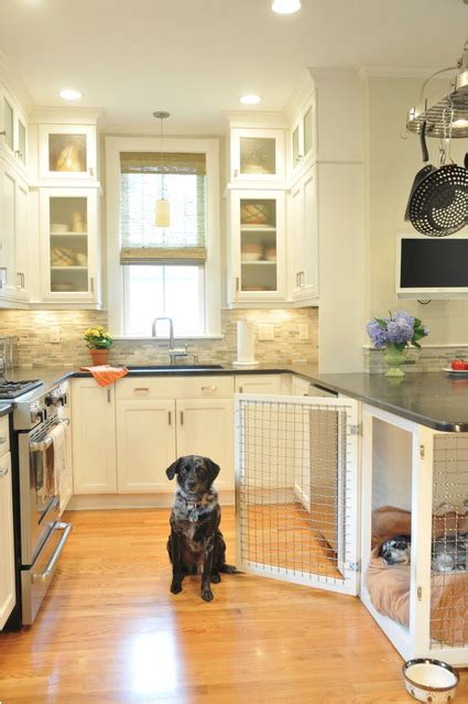 metal dog cages for inside the house|under counter dog crate ideas.